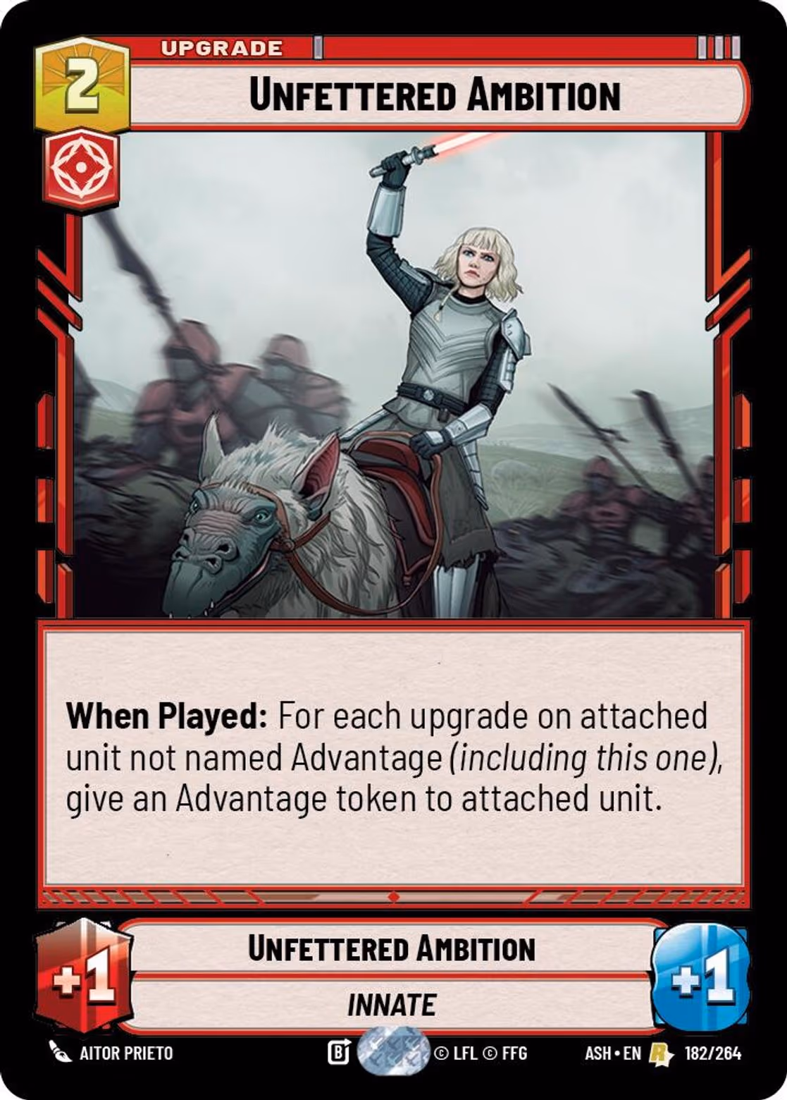 Unfettered Ambition ASH-182 Star Wars Unlimited card