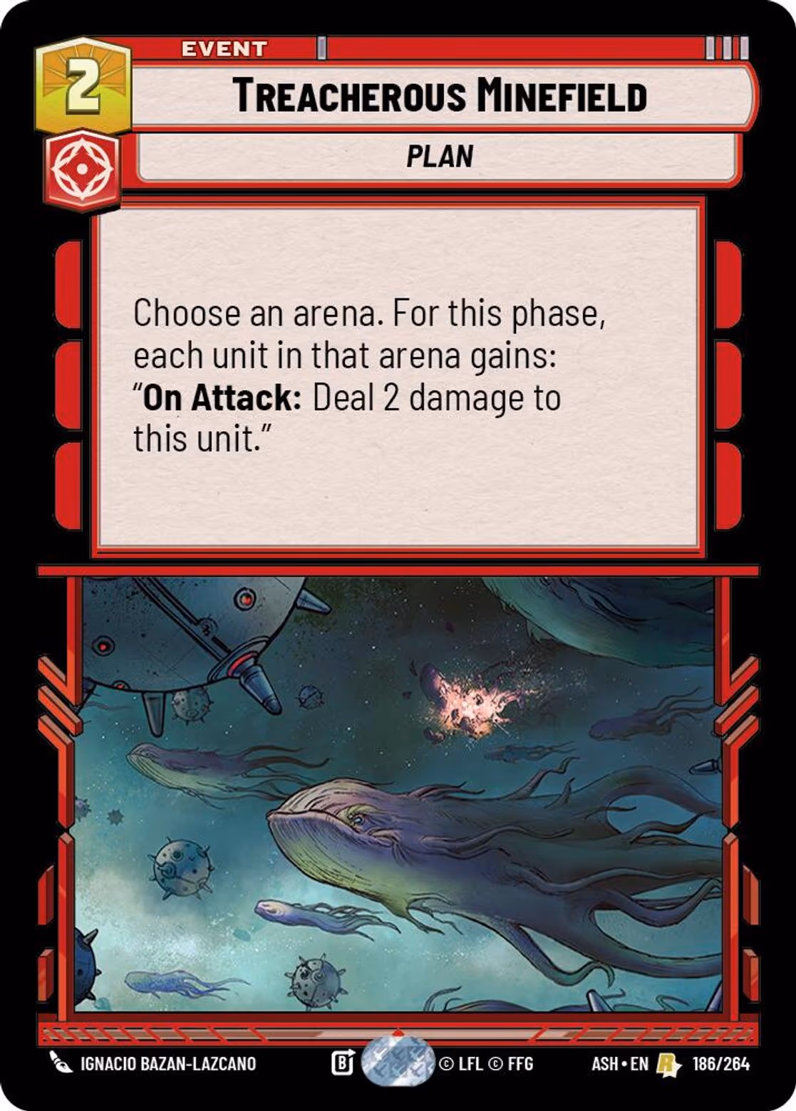 Treacherous Minefield ASH-186 Star Wars Unlimited card