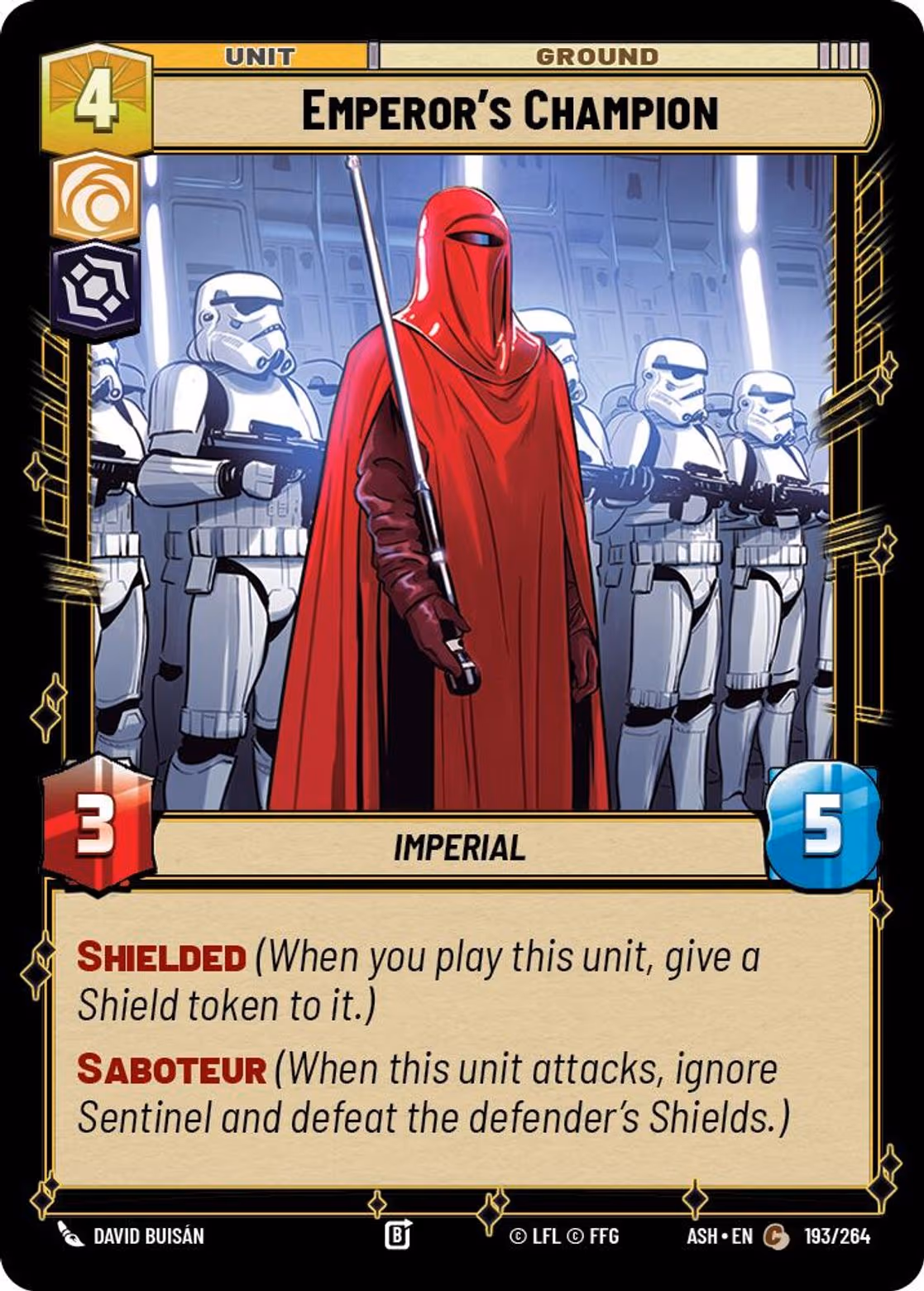Emperor's Champion ASH-193 Star Wars Unlimited card