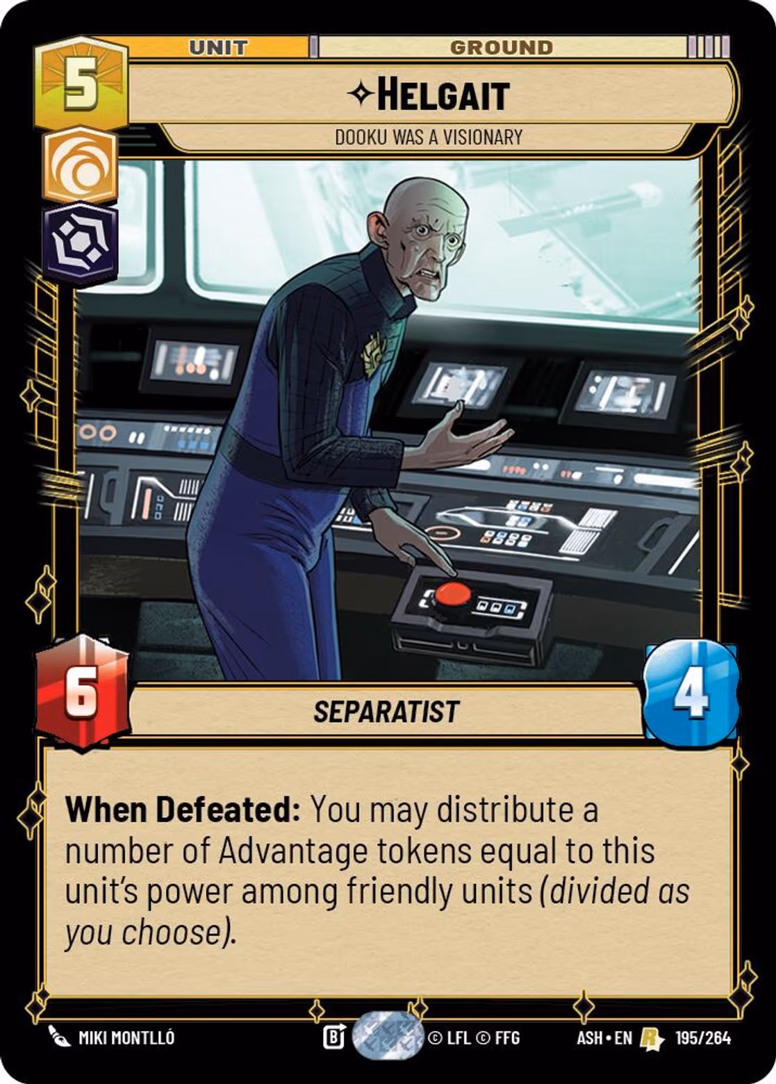 Helgait - Dooku was a Visionary ASH-195 Star Wars Unlimited card