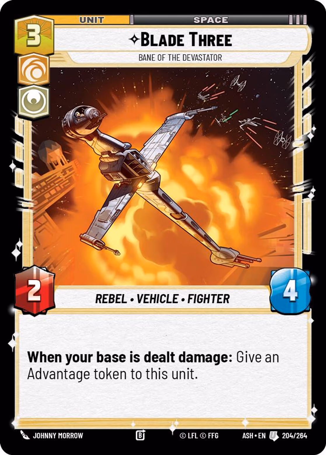 Blade Three - Bane of the Devastator ASH-204 Star Wars Unlimited card