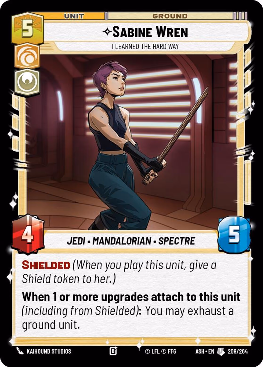 Sabine Wren - I Learned the Hard Way ASH-208 Star Wars Unlimited card