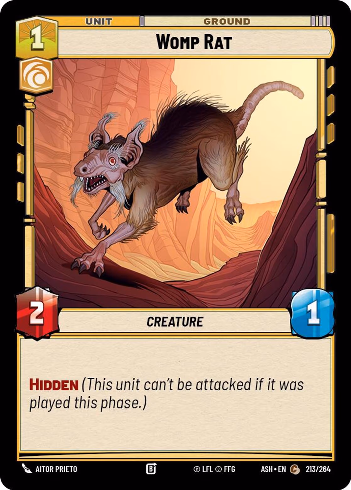 Womp Rat ASH-213 Star Wars Unlimited card