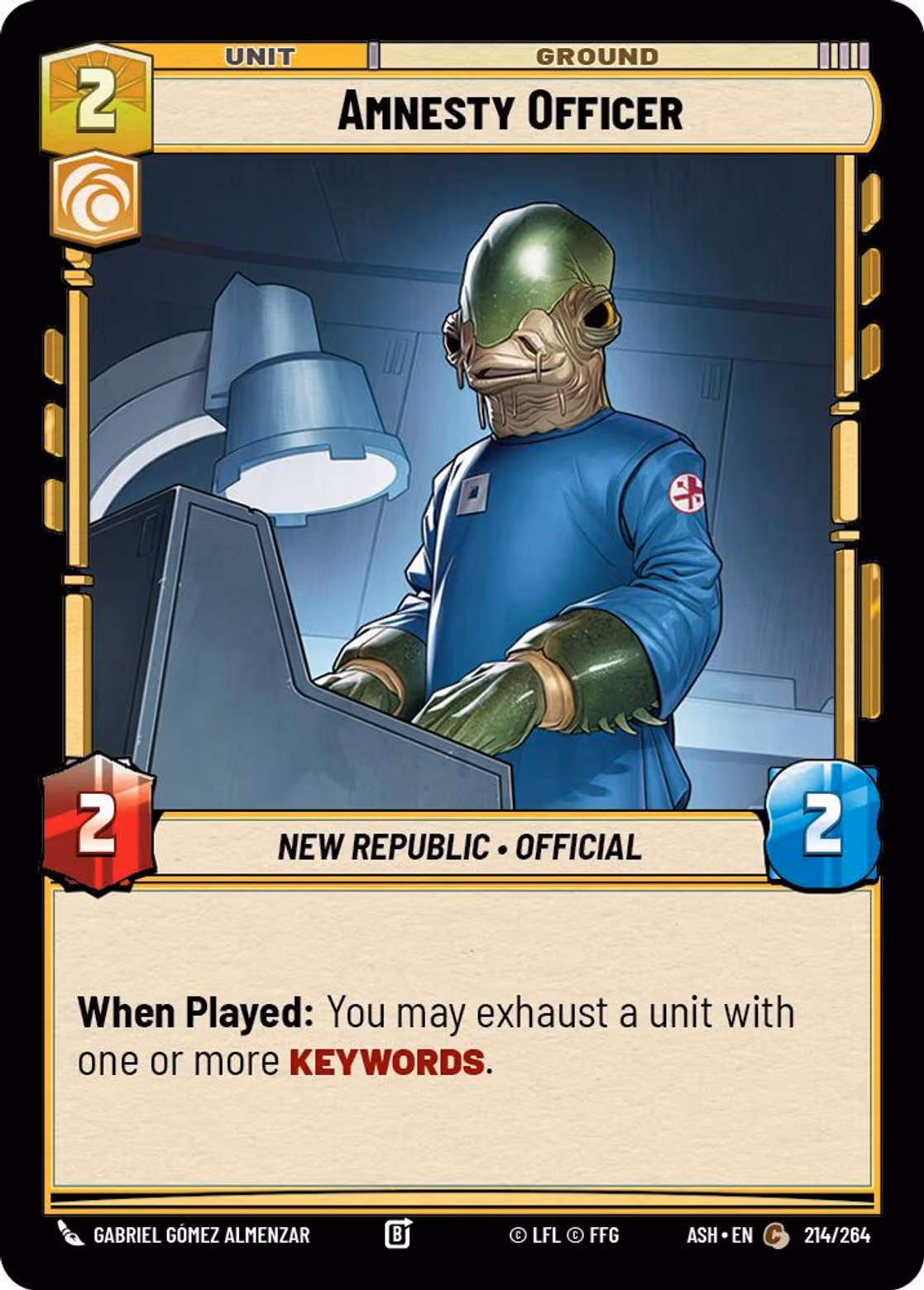 Amnesty Officer ASH-214 Star Wars Unlimited card