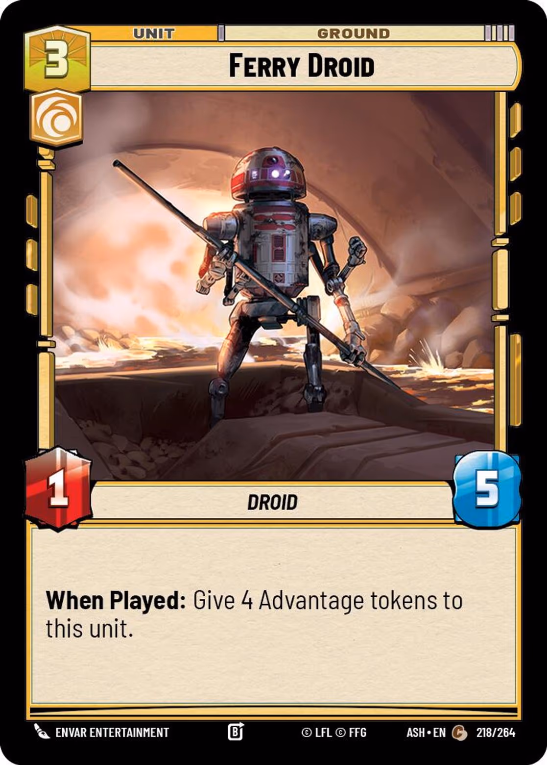 Ferry Droid ASH-218 Star Wars Unlimited card
