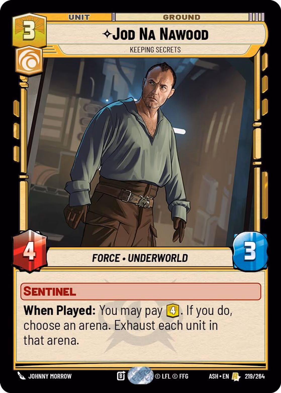 Jod Na Nawood - We Don't Want War ASH-219 Star Wars Unlimited card