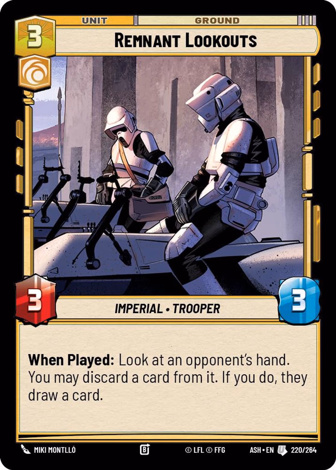 Remnant Lookouts ASH-220 Star Wars Unlimited card