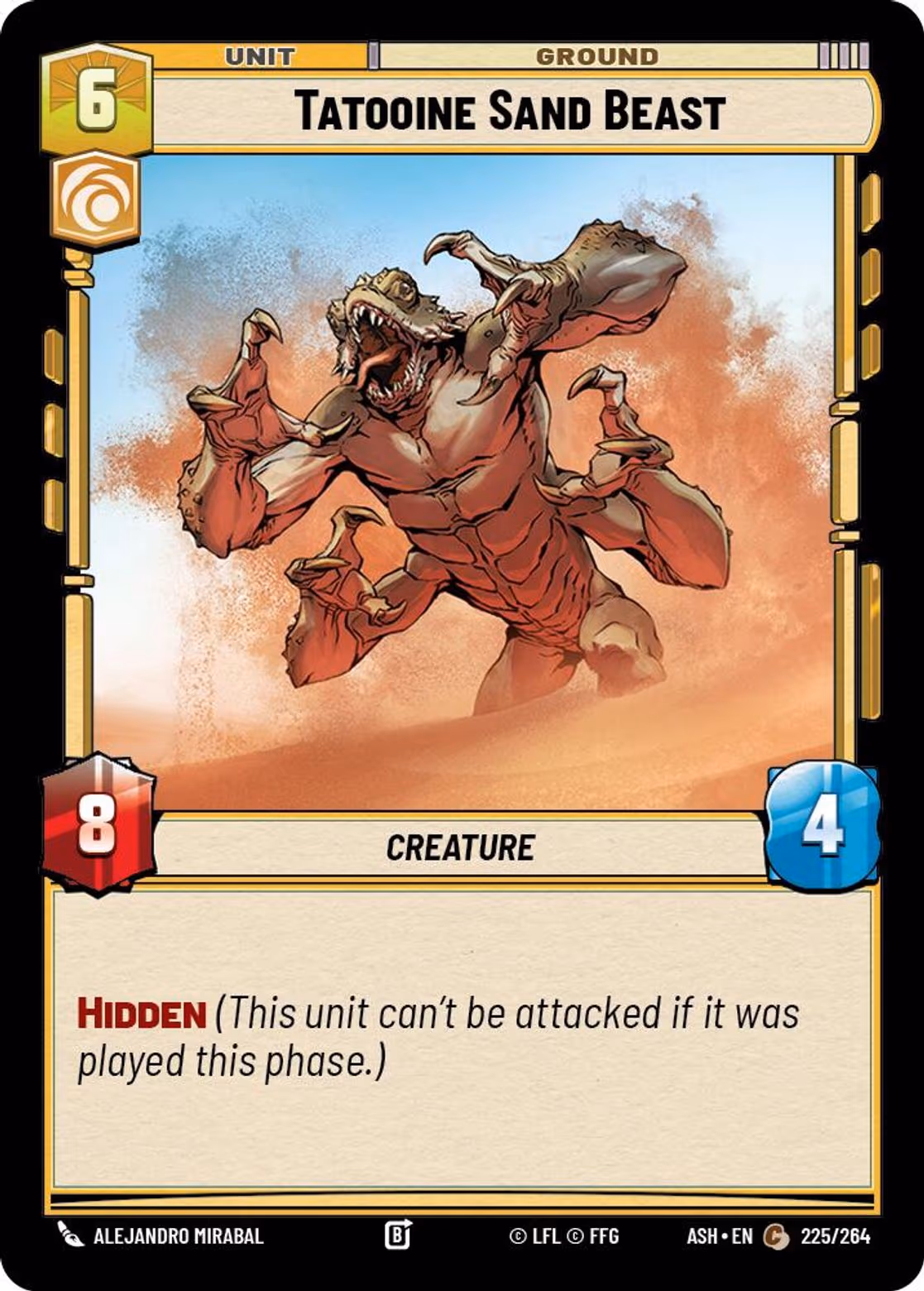 Tatooine Sand Beast ASH-225 Star Wars Unlimited card