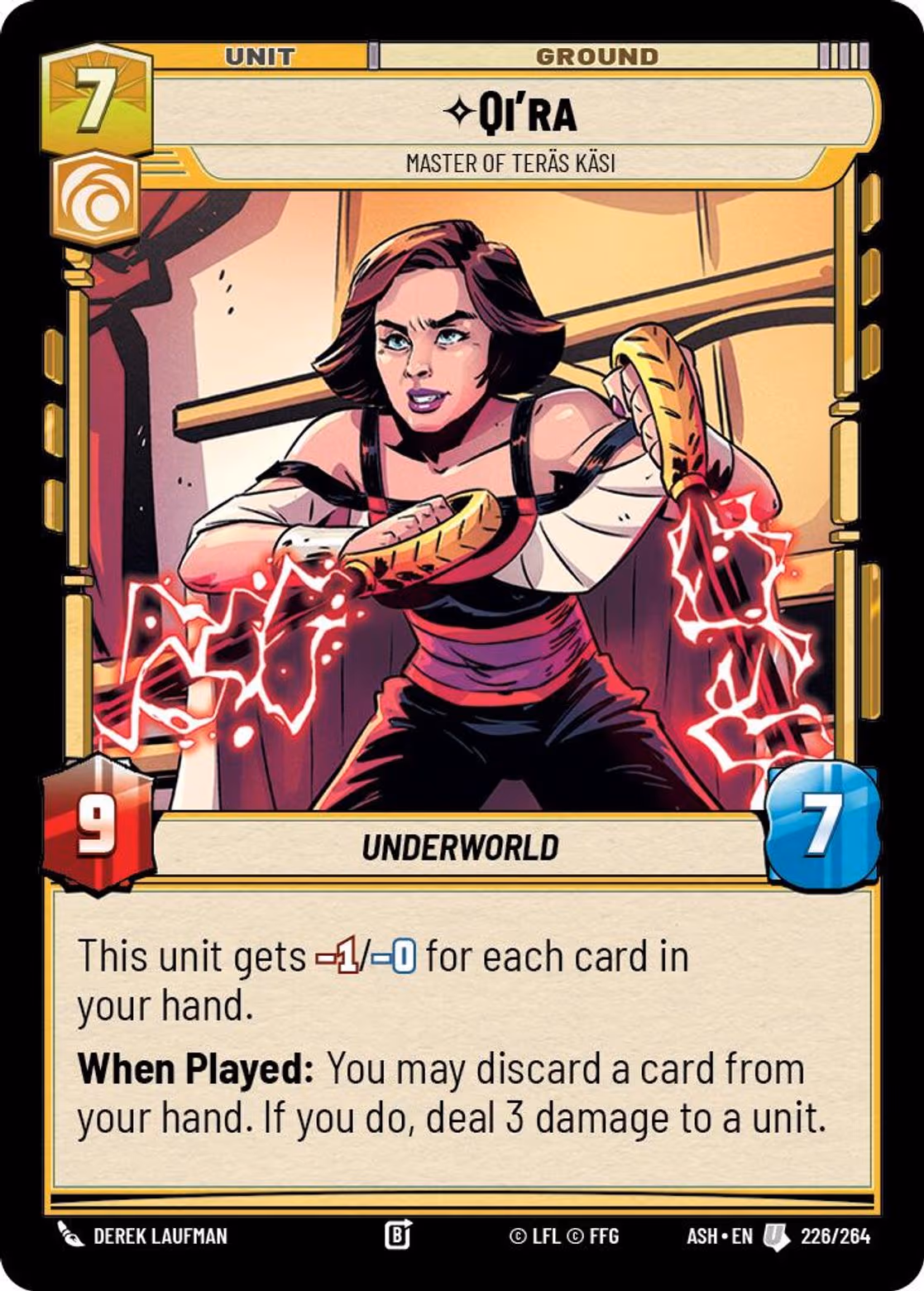 Qi'ra - Master of Teräs Käsi ASH-226 Star Wars Unlimited card
