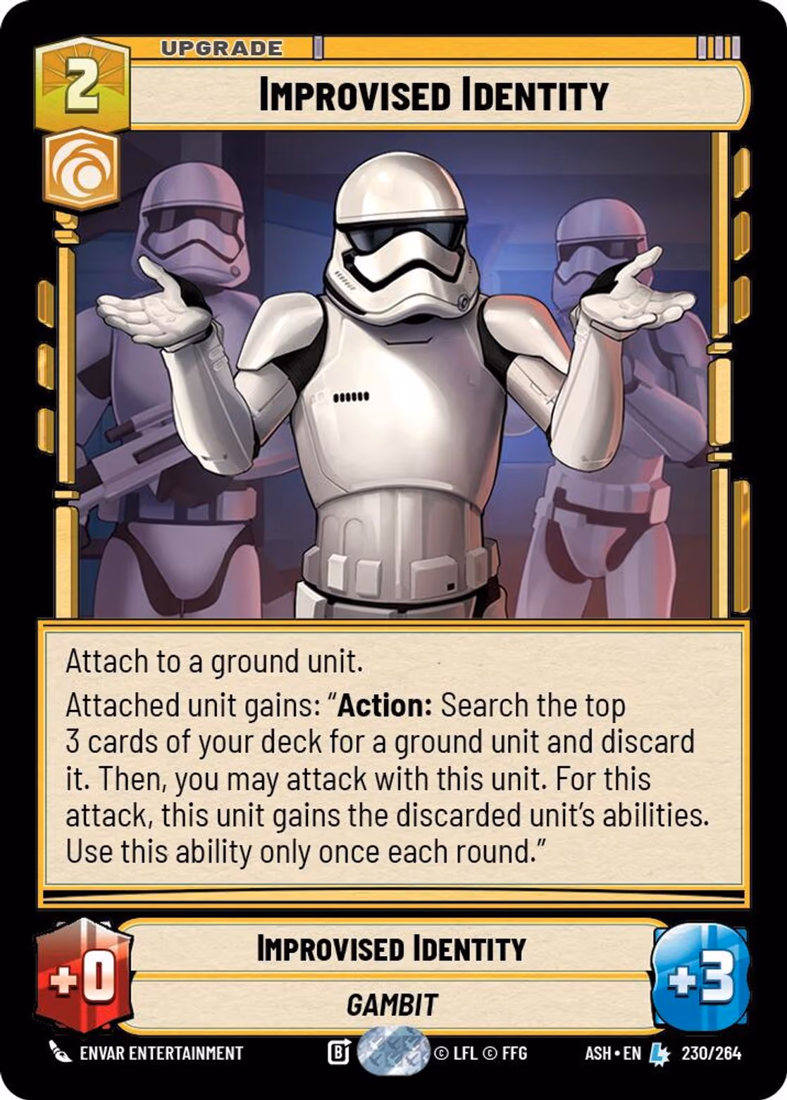 Improvised Identity ASH-230 Star Wars Unlimited card