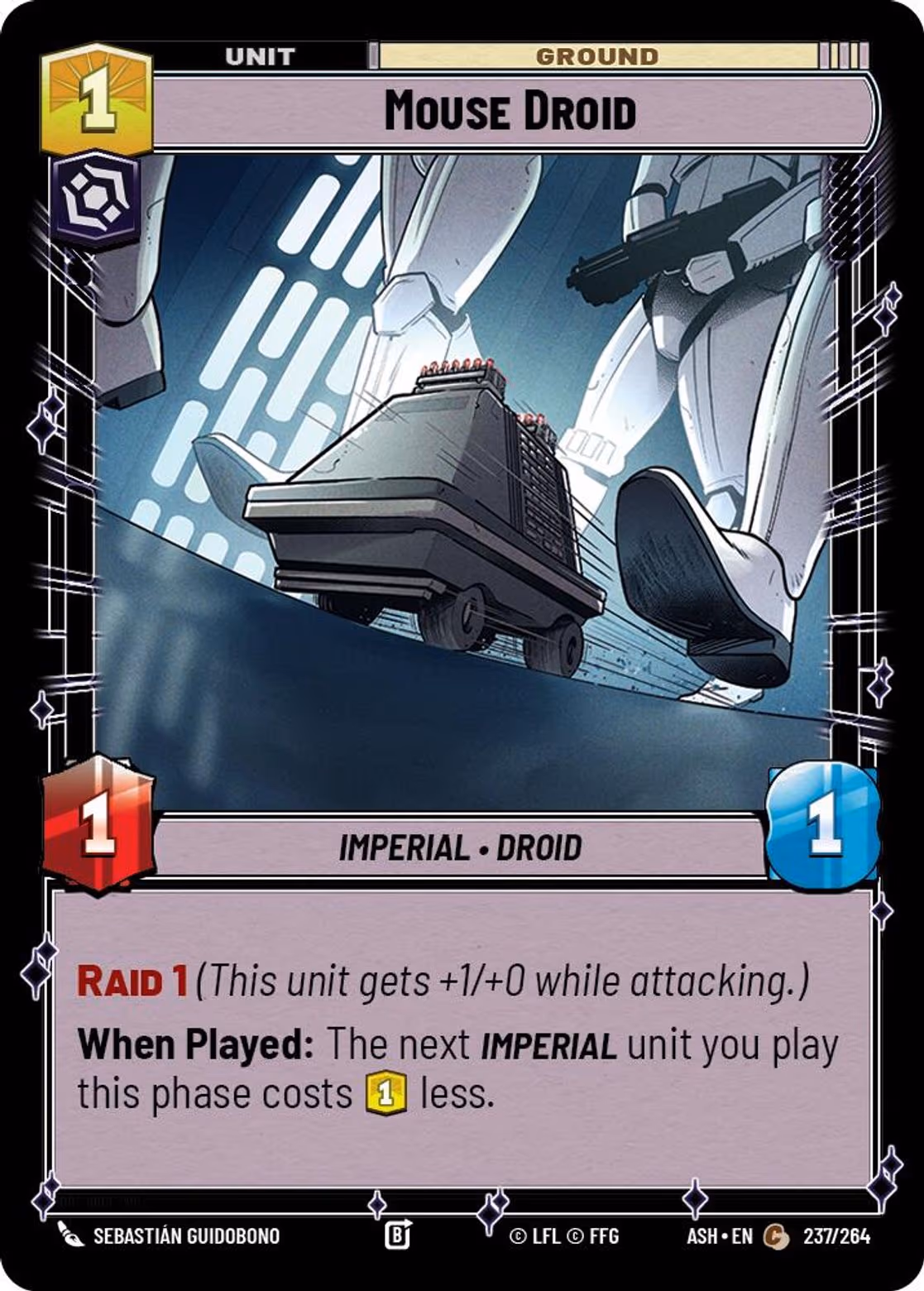 Mouse Droid ASH-237 Star Wars Unlimited card