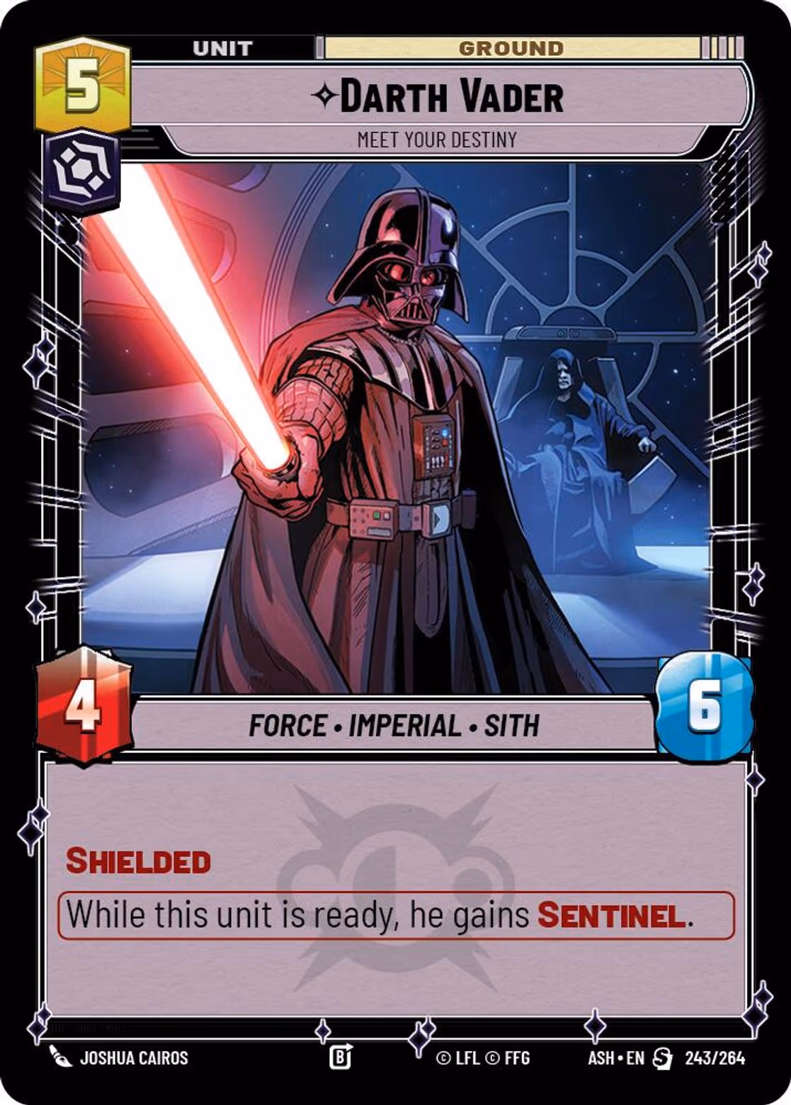 Darth Vader - Meet Your Destiny ASH-243 Star Wars Unlimited card