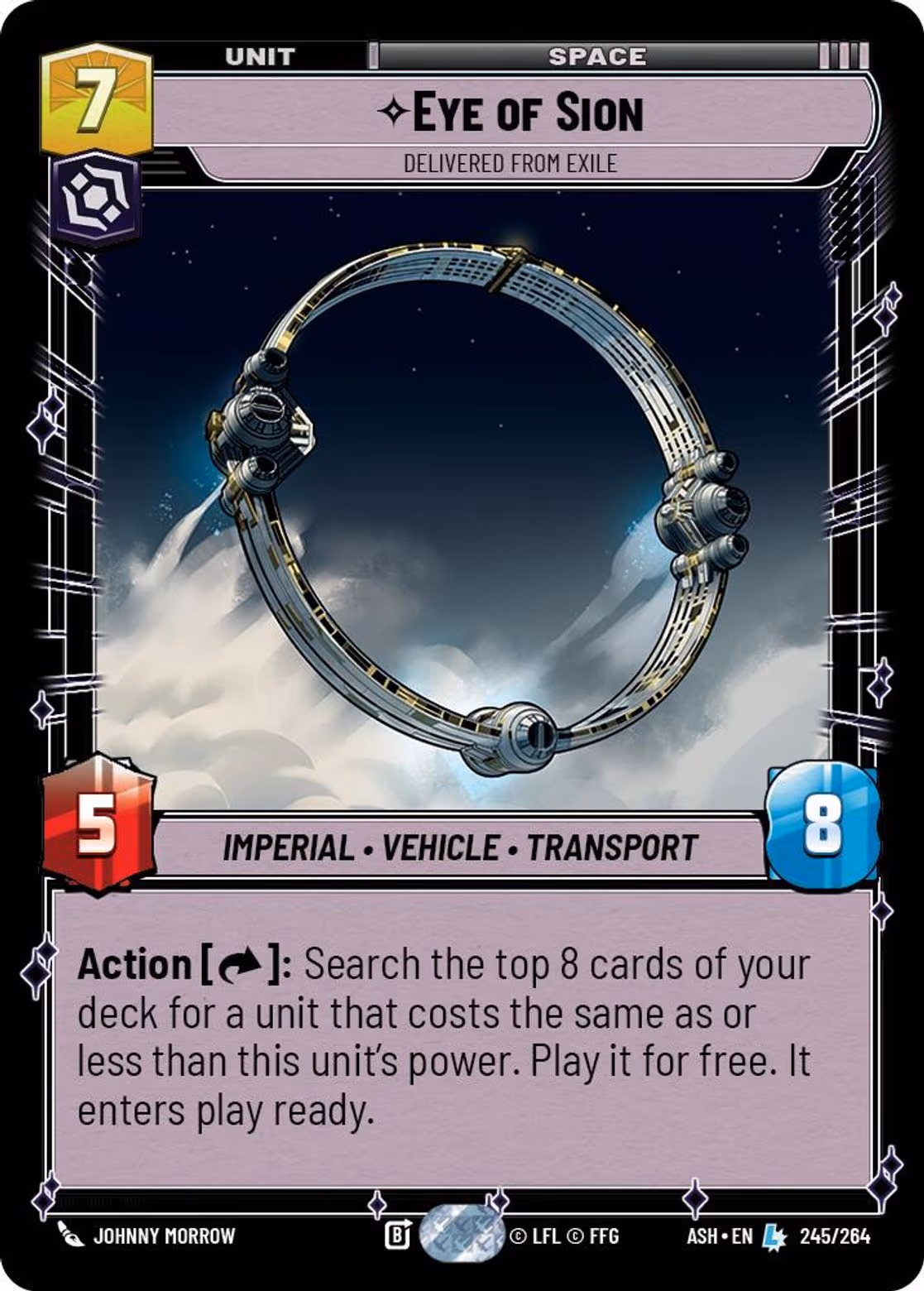 Eye of Sion - Delivered from Exile ASH-245 Star Wars Unlimited card