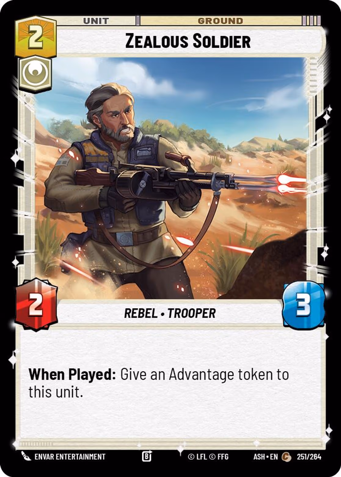 Zealous Soldier ASH-251 Star Wars Unlimited card