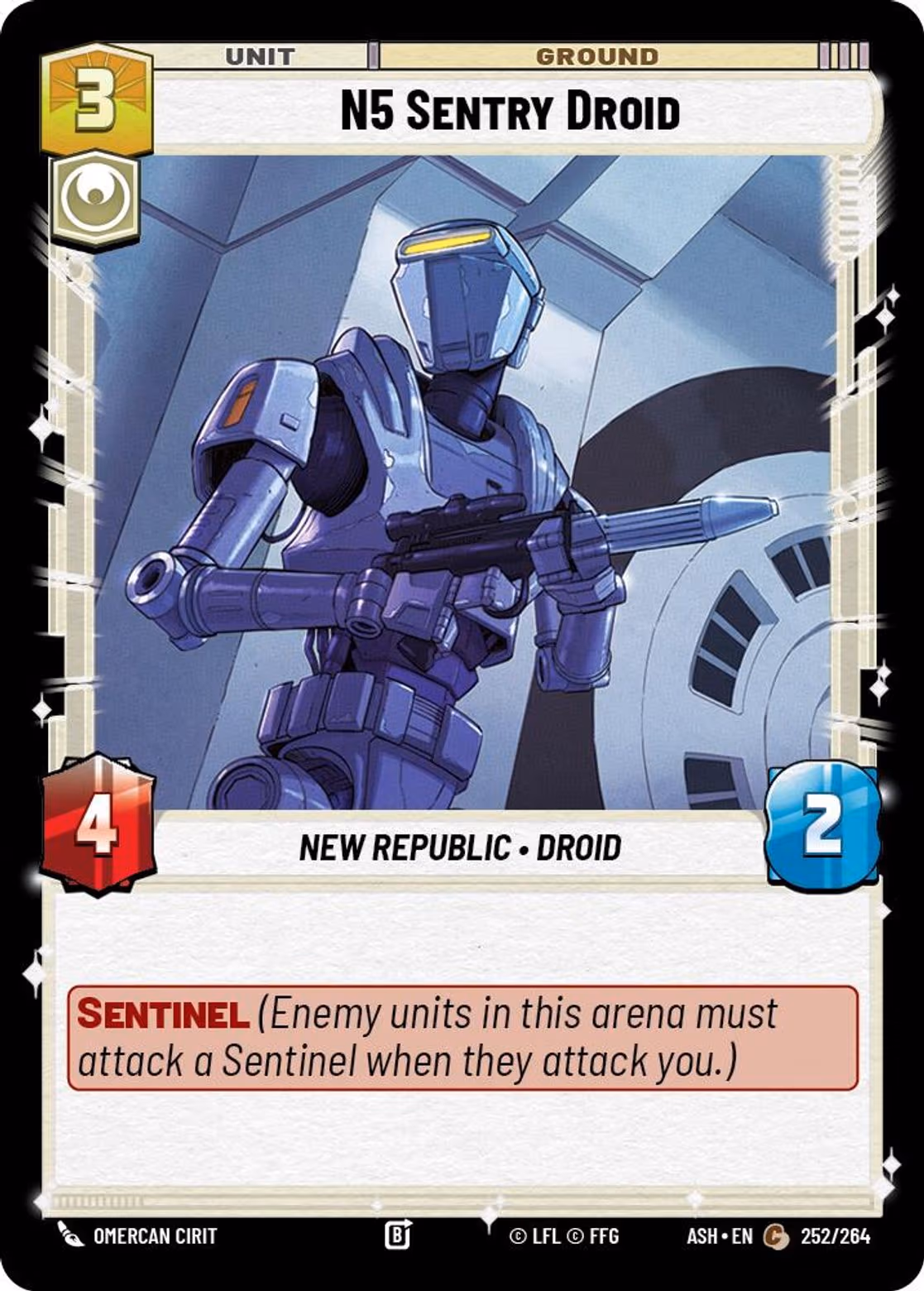 N5 Sentry Droid ASH-252 Star Wars Unlimited card