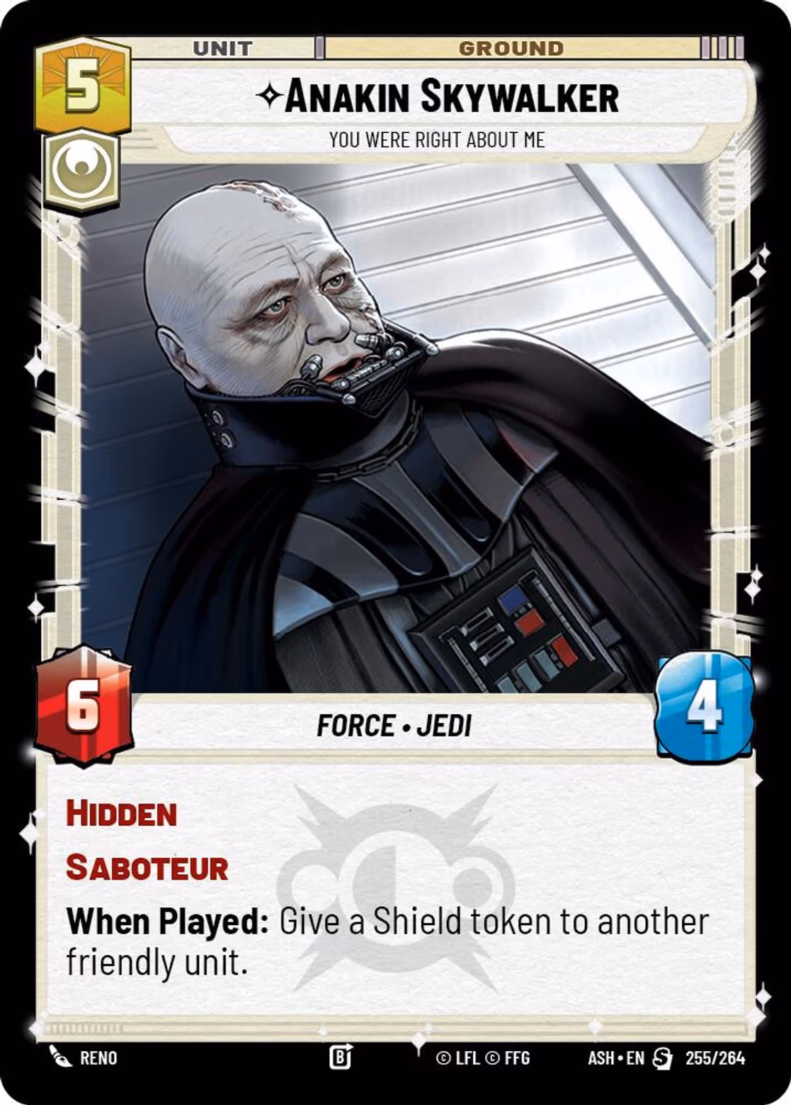 Anakin Skywalker - You Were Right About Me ASH-255 Star Wars Unlimited card