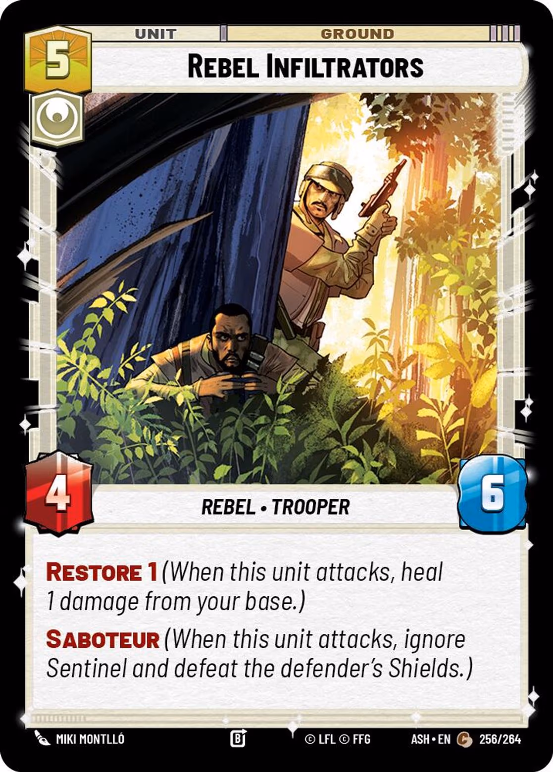 Rebel Infiltrators ASH-256 Star Wars Unlimited card