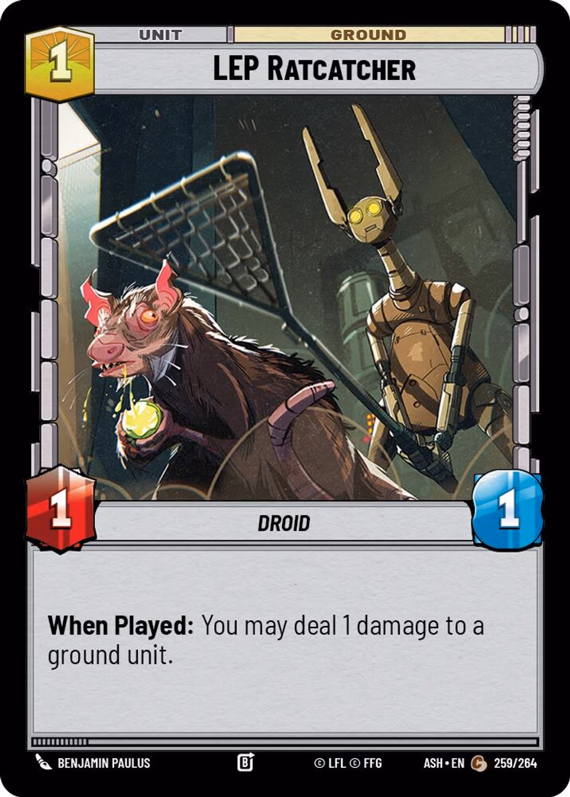 LEP Ratcatcher ASH-259 Star Wars Unlimited card