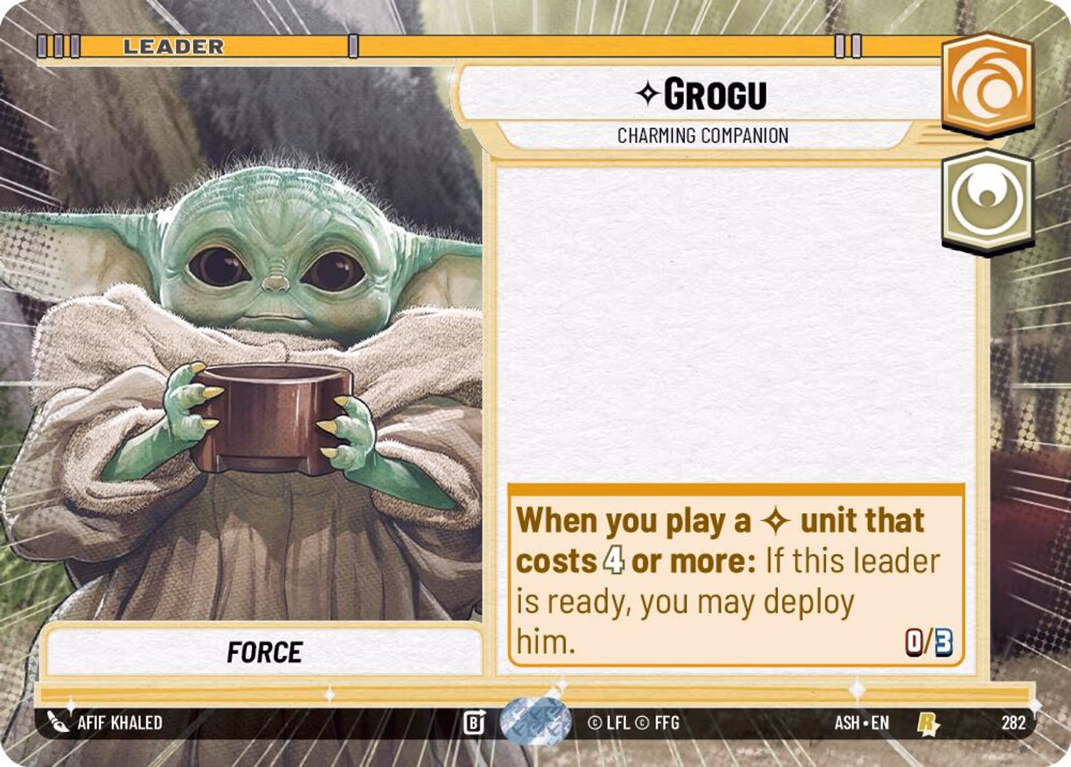 Grogu - Charming Companion ASH-282 Hyperspace Star Wars Unlimited card