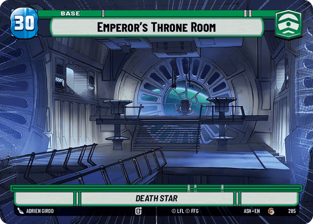Emperor's Throne Room - Death Star ASH-285 Hyperspace Star Wars Unlimited card