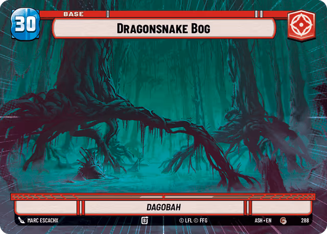 Dragonsnake Bog - Dagobah ASH-288 Hyperspace Star Wars Unlimited card