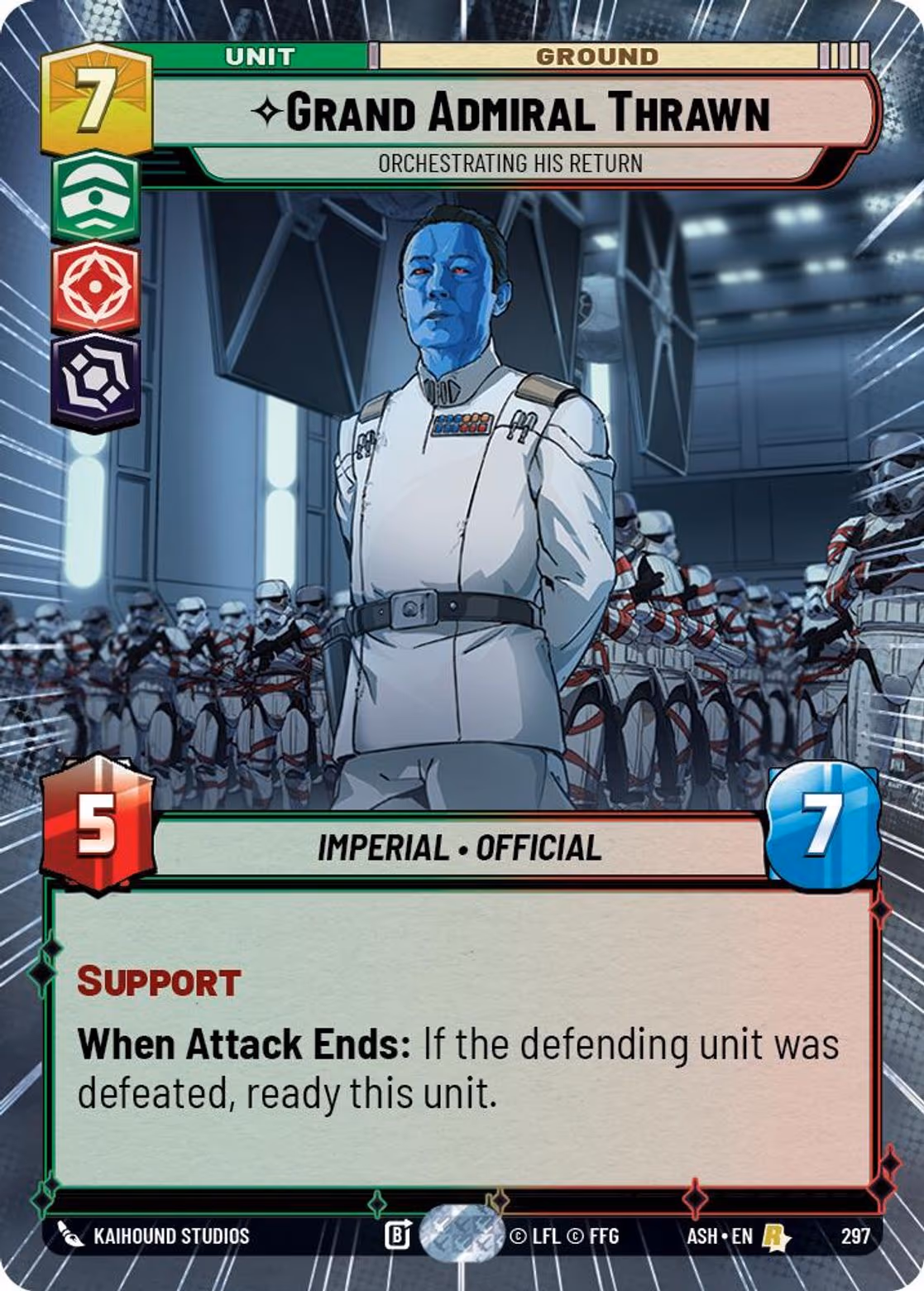Grand Admiral Thrawn - Orchestrating His Return ASH-297 Hyperspace Star Wars Unlimited card