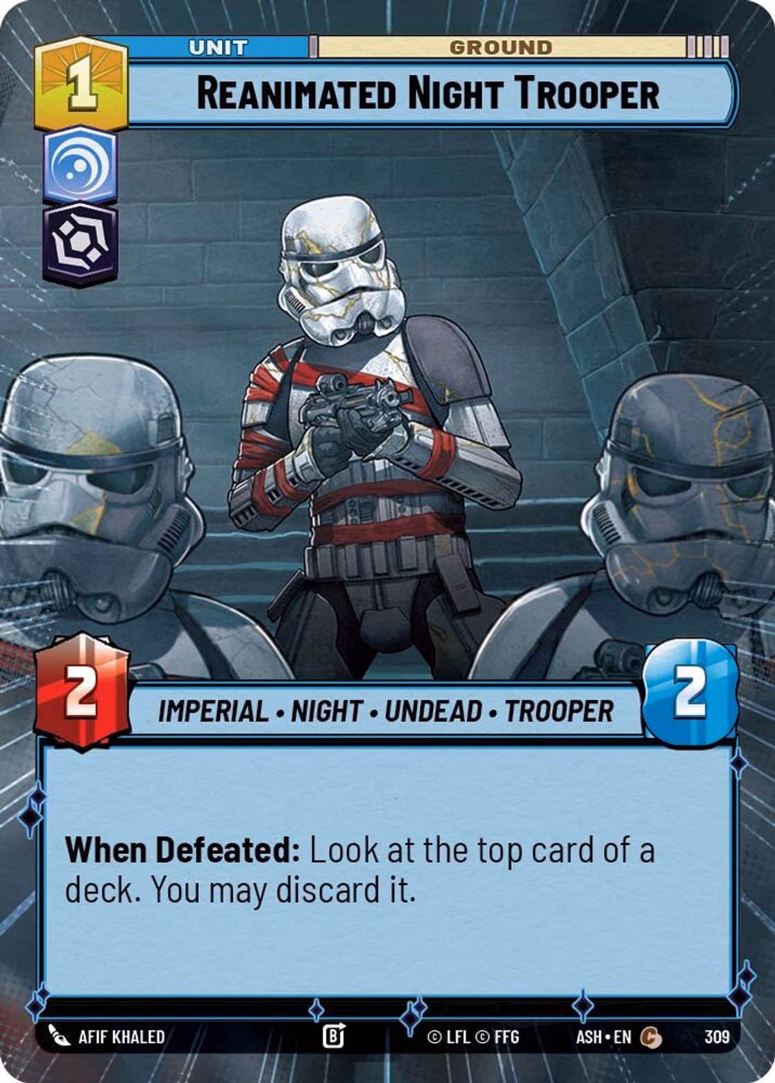 Reanimated Night Trooper ASH-309 Hyperspace Star Wars Unlimited card