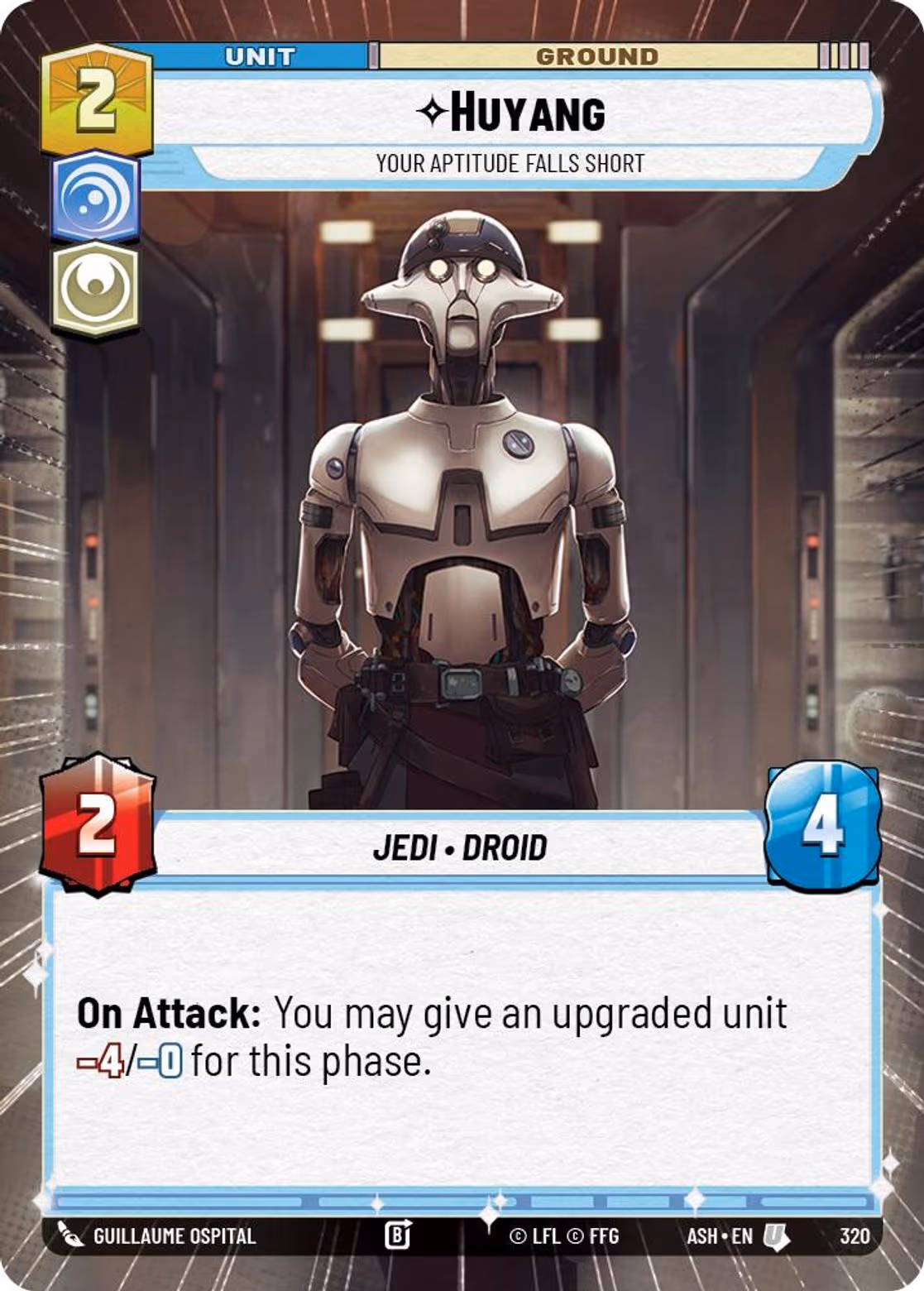 Huyang - Your Aptitude Falls Short ASH-320 Hyperspace Star Wars Unlimited card