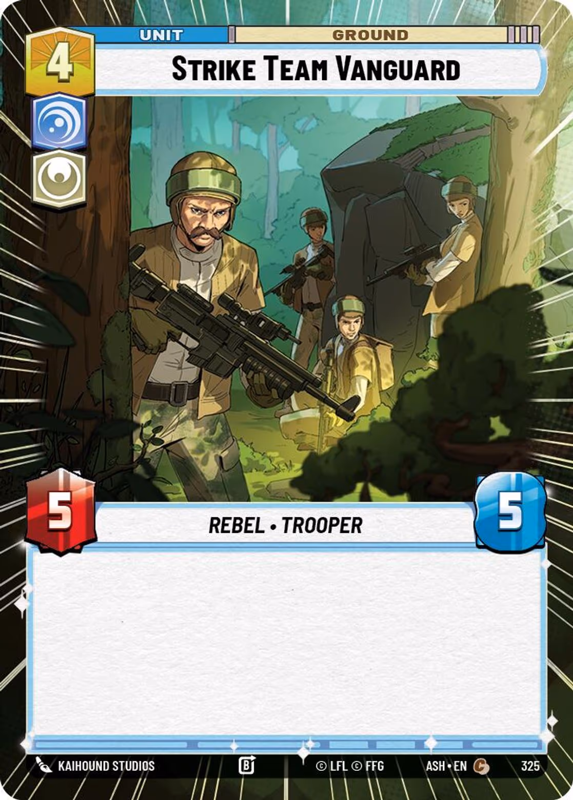 Strike Team Vanguard ASH-325 Hyperspace Star Wars Unlimited card