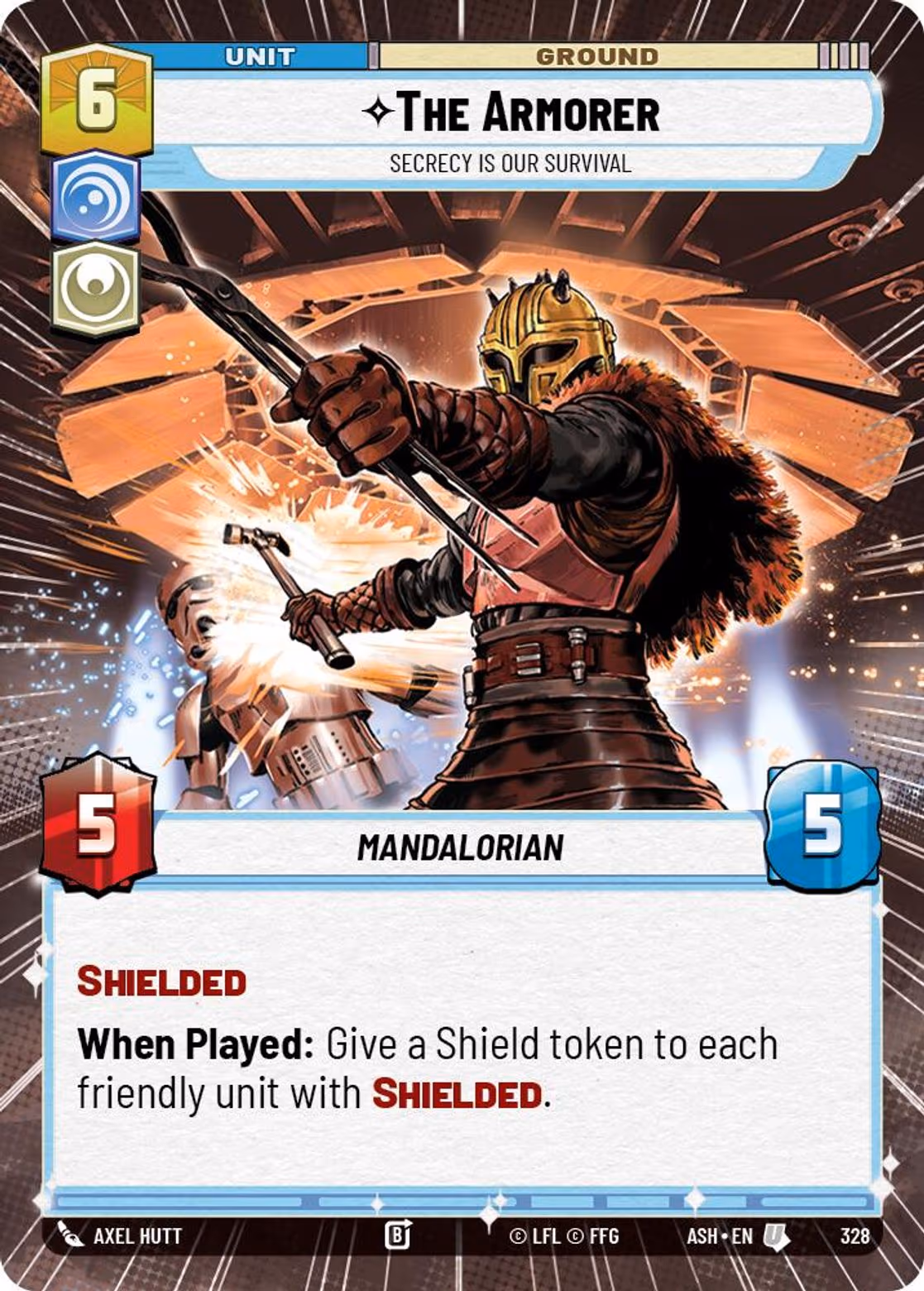 The Armorer - Secrecy is Our Survival ASH-328 Hyperspace Star Wars Unlimited card