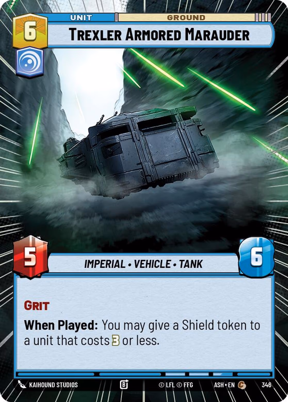Trexler Armored Marauder ASH-346 Hyperspace Star Wars Unlimited card