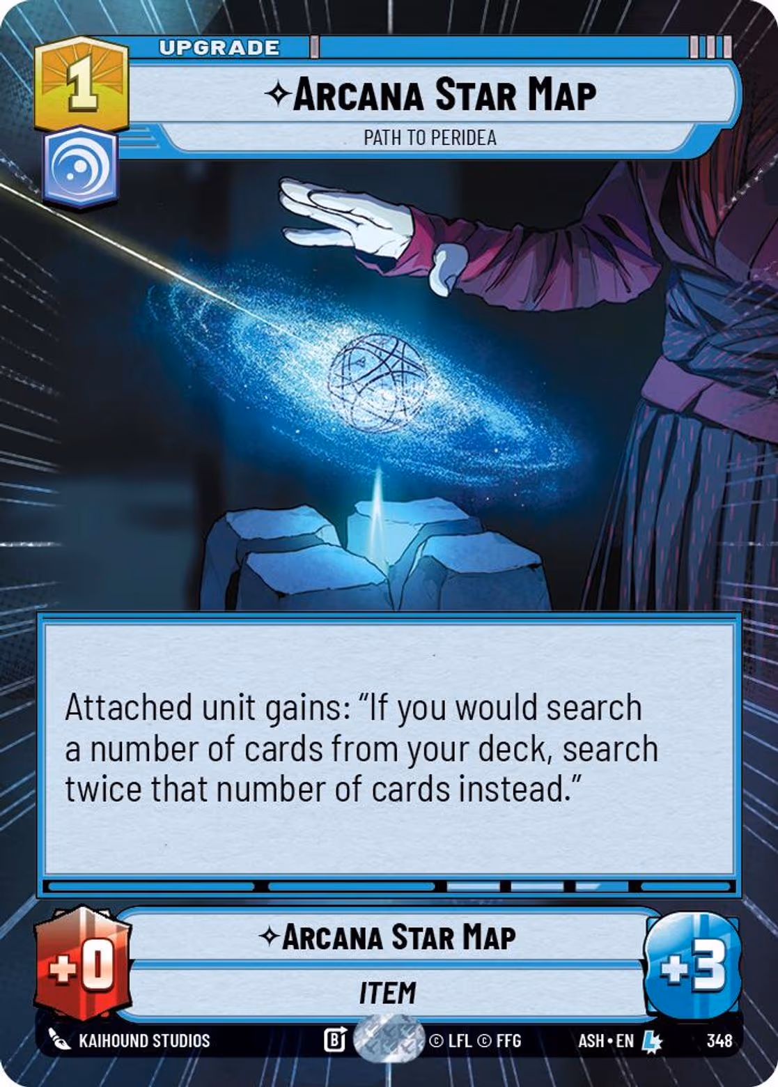 Arcana Star Map - Path to Peridea ASH-348 Hyperspace Star Wars Unlimited card