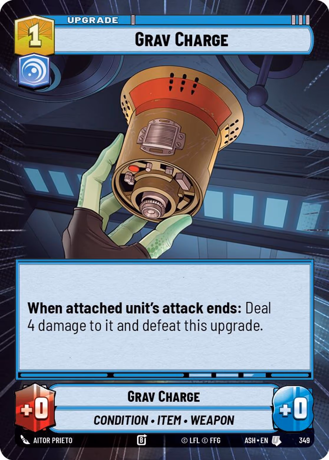 Grav Charge ASH-349 Hyperspace Star Wars Unlimited card
