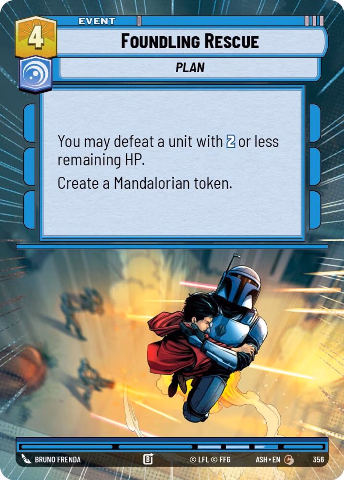 Foundling Rescue ASH-356 Hyperspace Star Wars Unlimited card