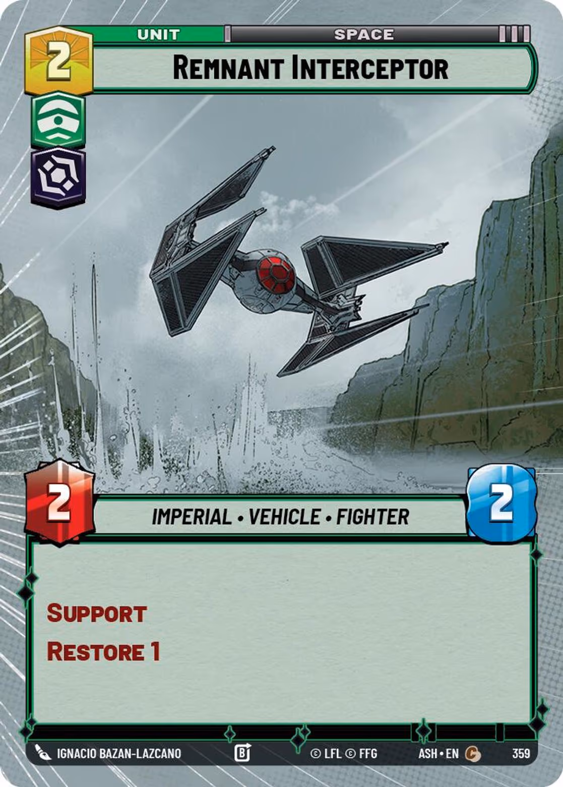 Remnant Interceptor ASH-359 Hyperspace Star Wars Unlimited card