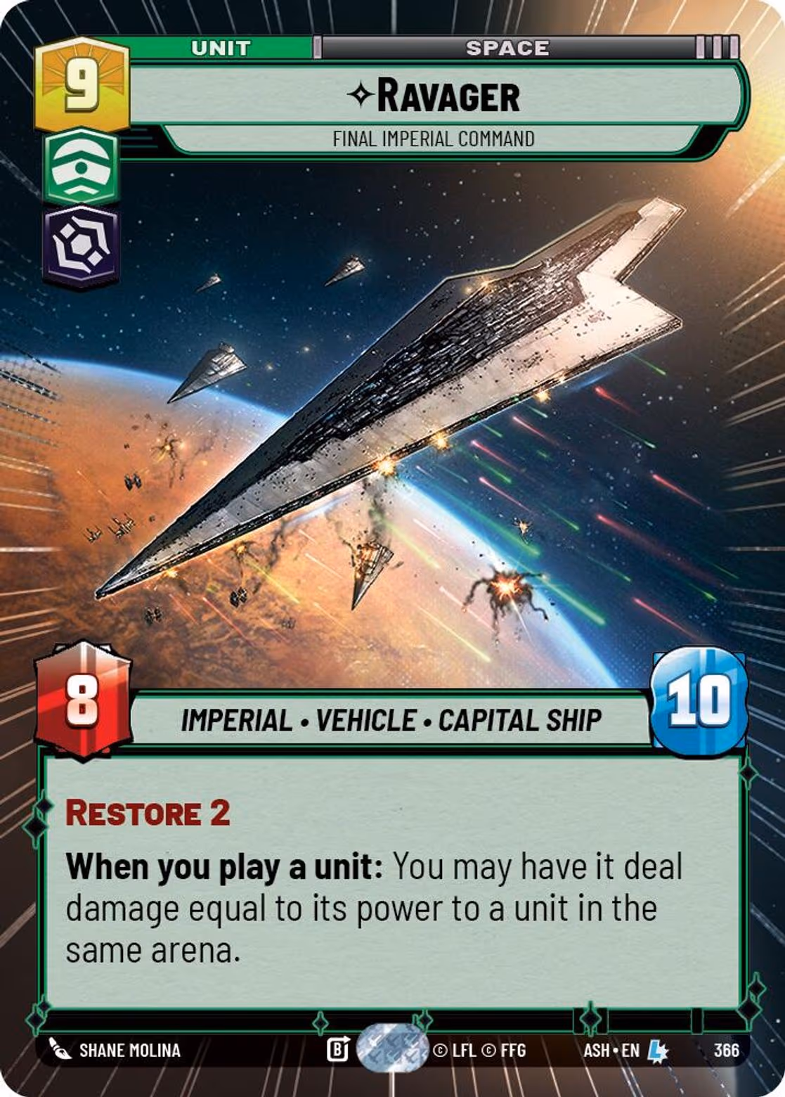 Ravager - Final Imperial Command ASH-366 Hyperspace Star Wars Unlimited card