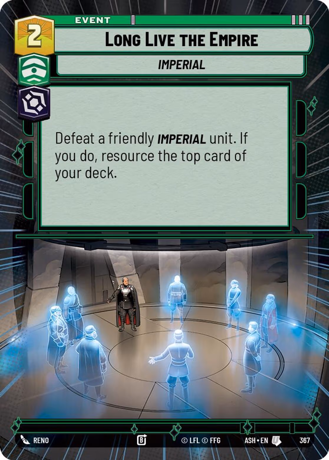 Long Live the Empire ASH-367 Hyperspace Star Wars Unlimited card