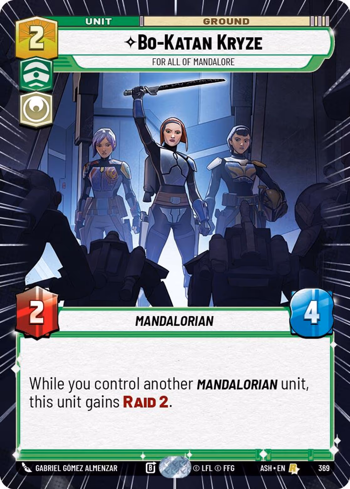 Bo-Katan Kryze - For All of Mandalore ASH-369 Hyperspace Star Wars Unlimited card