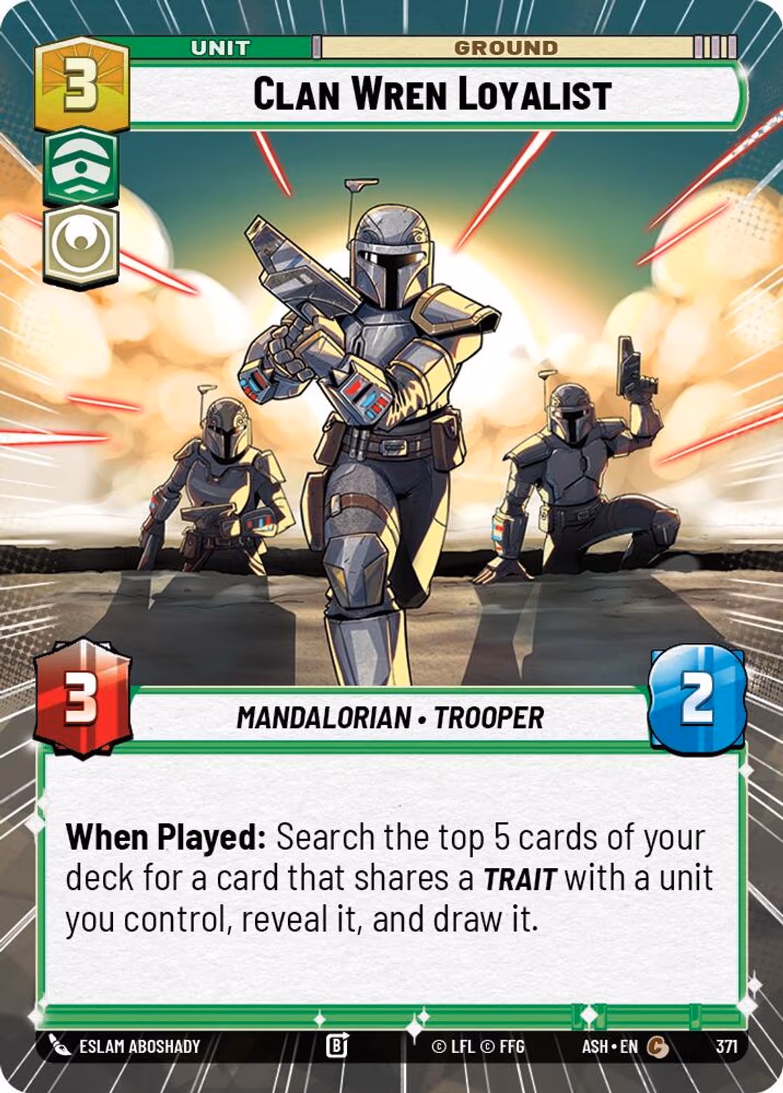 Clan Wren Loyalist ASH-371 Hyperspace Star Wars Unlimited card