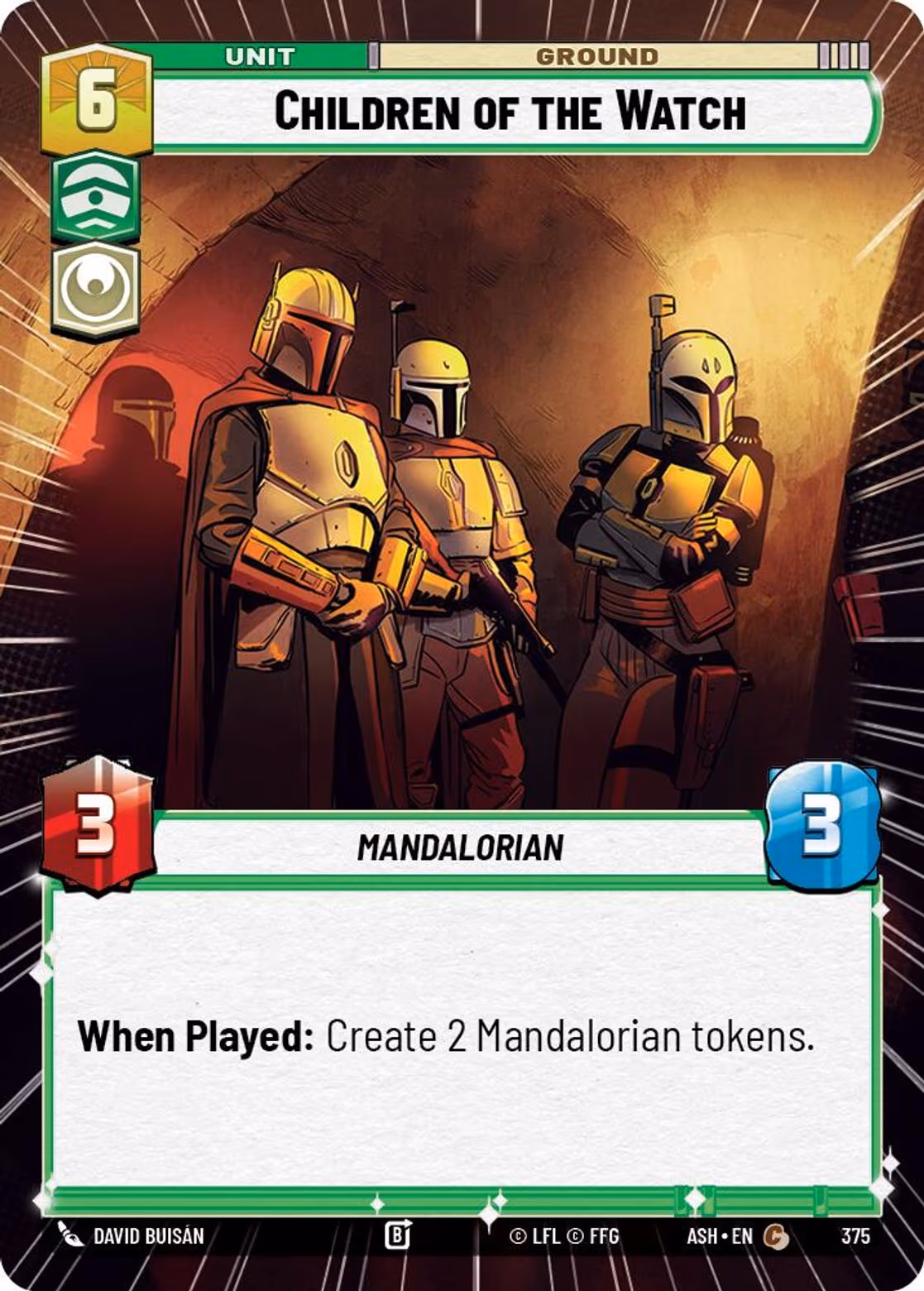 Children of the Watch ASH-375 Hyperspace Star Wars Unlimited card