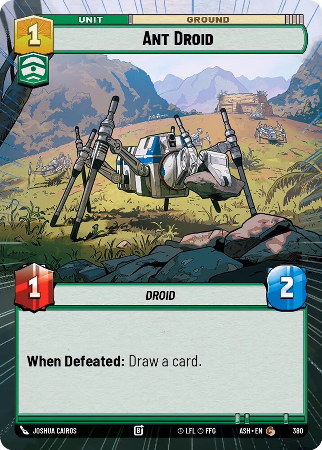 Ant Droid ASH-380 Hyperspace Star Wars Unlimited card