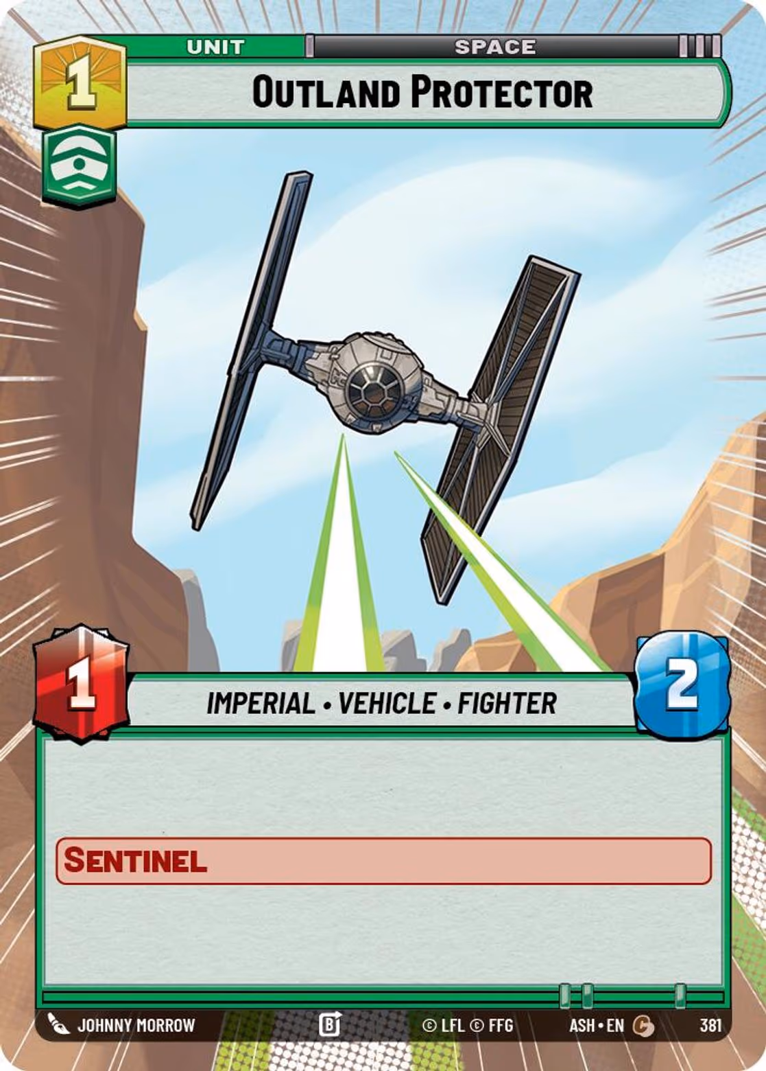 Outland Protector ASH-381 Hyperspace Star Wars Unlimited card