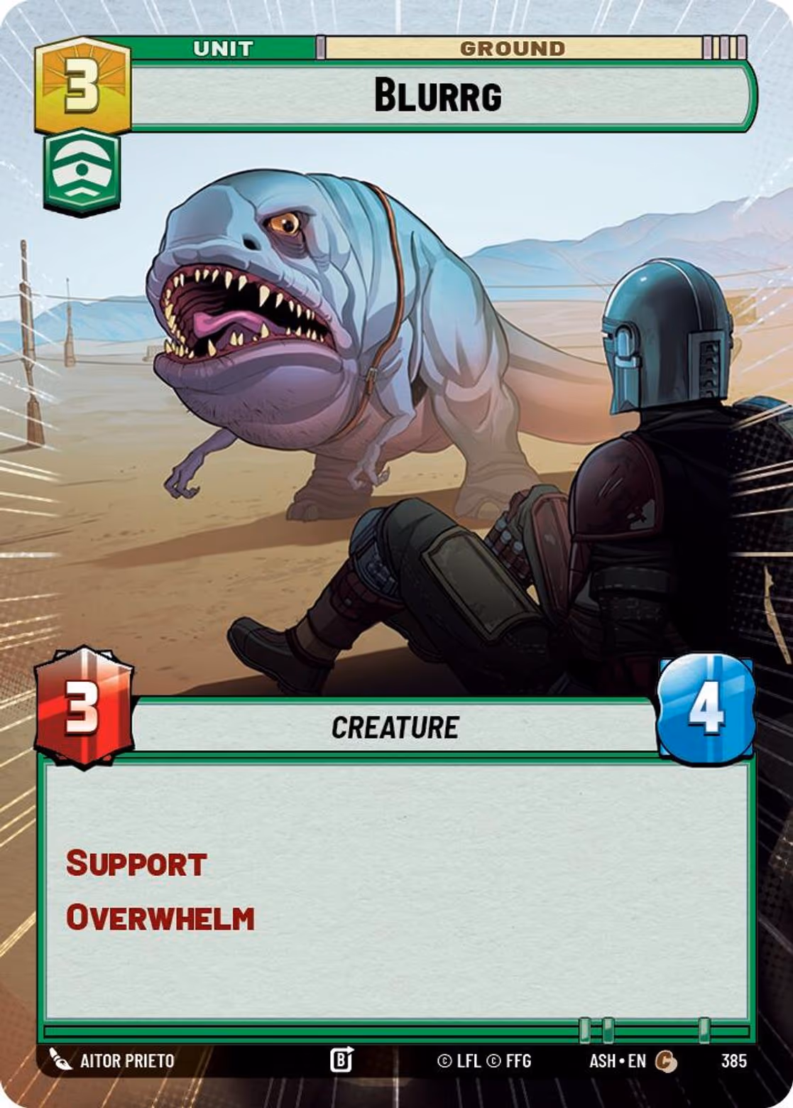 Blurrg ASH-385 Hyperspace Star Wars Unlimited card