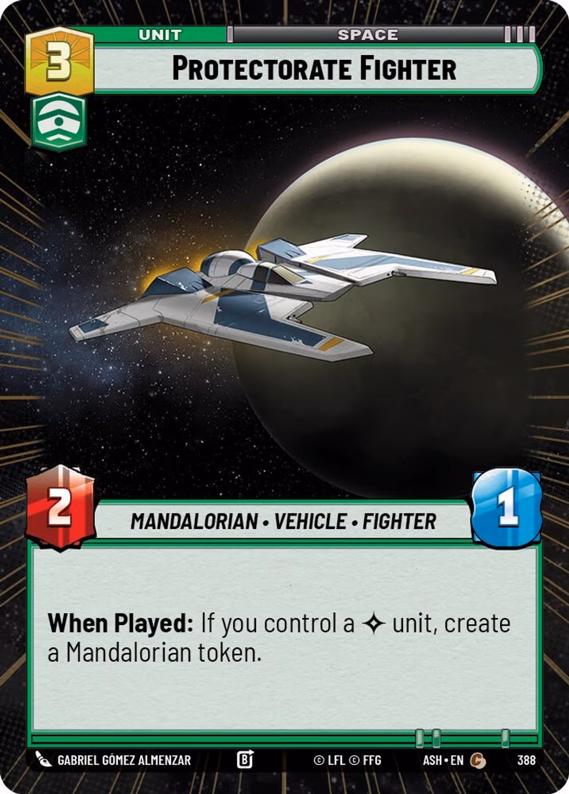 Protectorate Fighter ASH-388 Hyperspace Star Wars Unlimited card