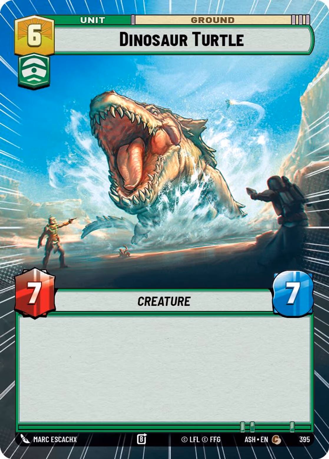 Dinosaur Turtle ASH-395 Hyperspace Star Wars Unlimited card