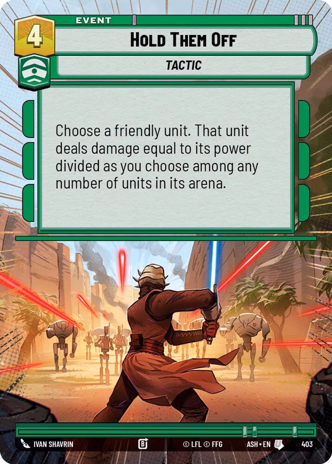Hold Them Off ASH-403 Hyperspace Star Wars Unlimited card