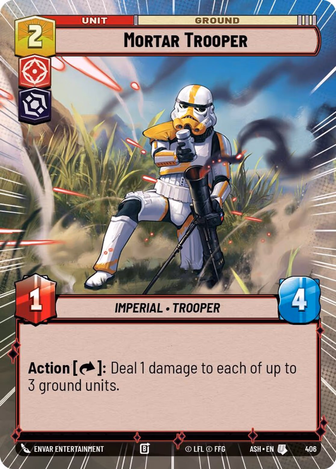 Mortar Trooper ASH-406 Hyperspace Star Wars Unlimited card