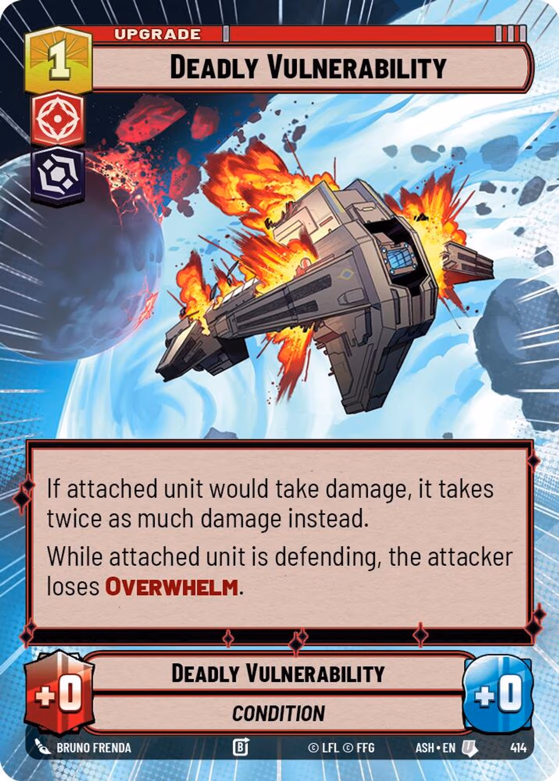 Deadly Vulnerability ASH-414 Hyperspace Star Wars Unlimited card