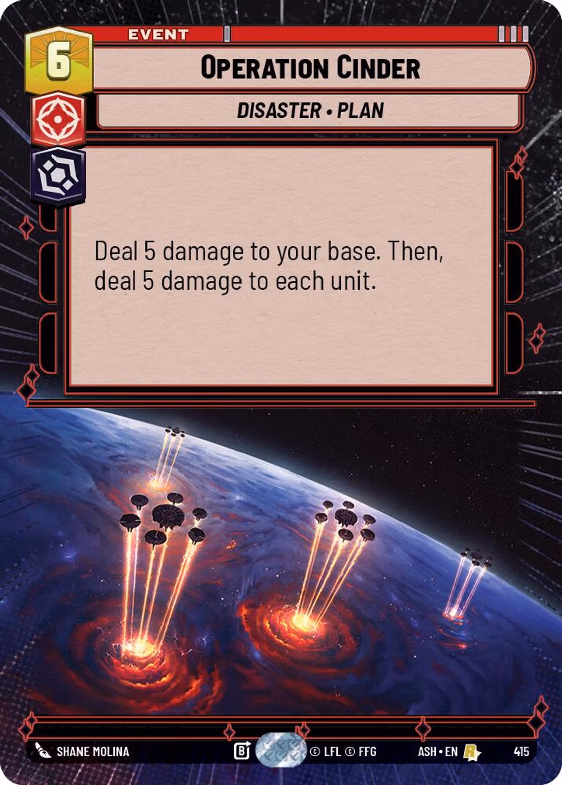 Operation Cinder ASH-415 Hyperspace Star Wars Unlimited card
