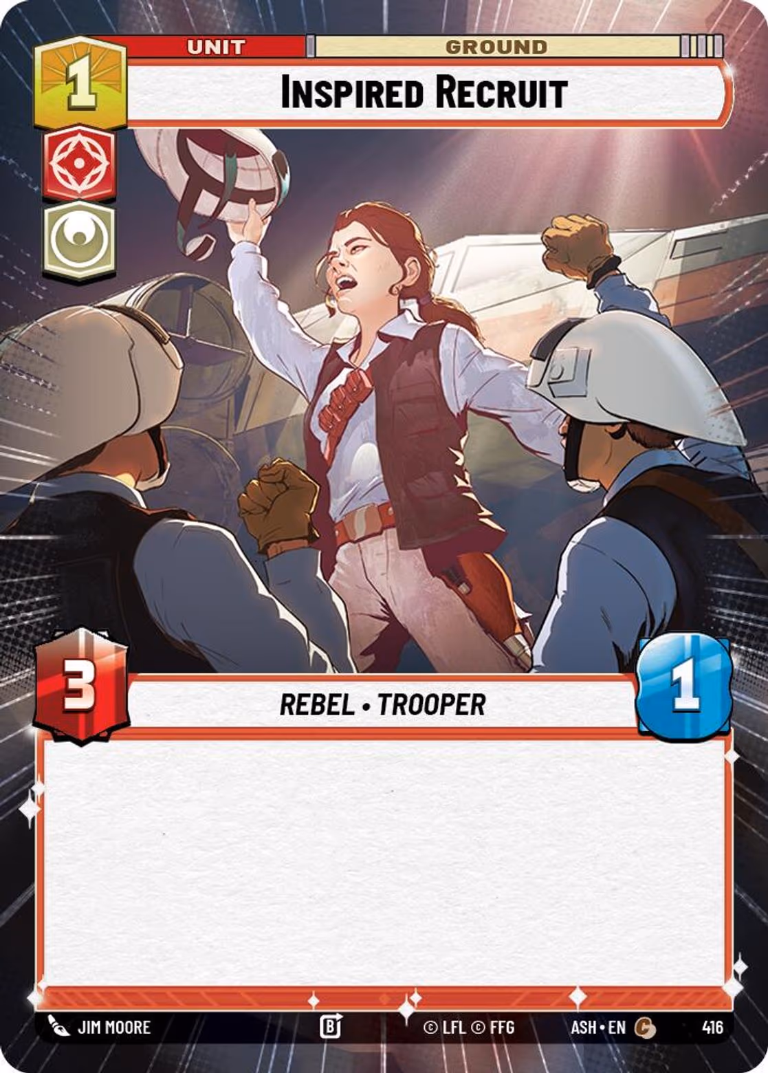 Inspired Recruit ASH-416 Hyperspace Star Wars Unlimited card
